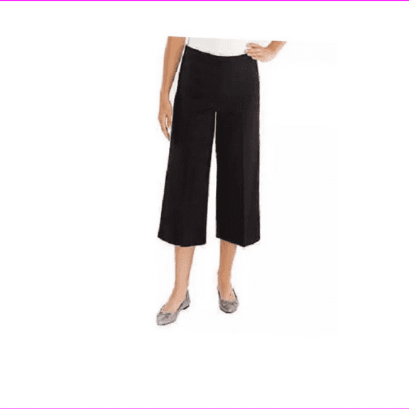 Mario Serrani Women's Wide leg Loose fittedCrop Pants 4X23/Black