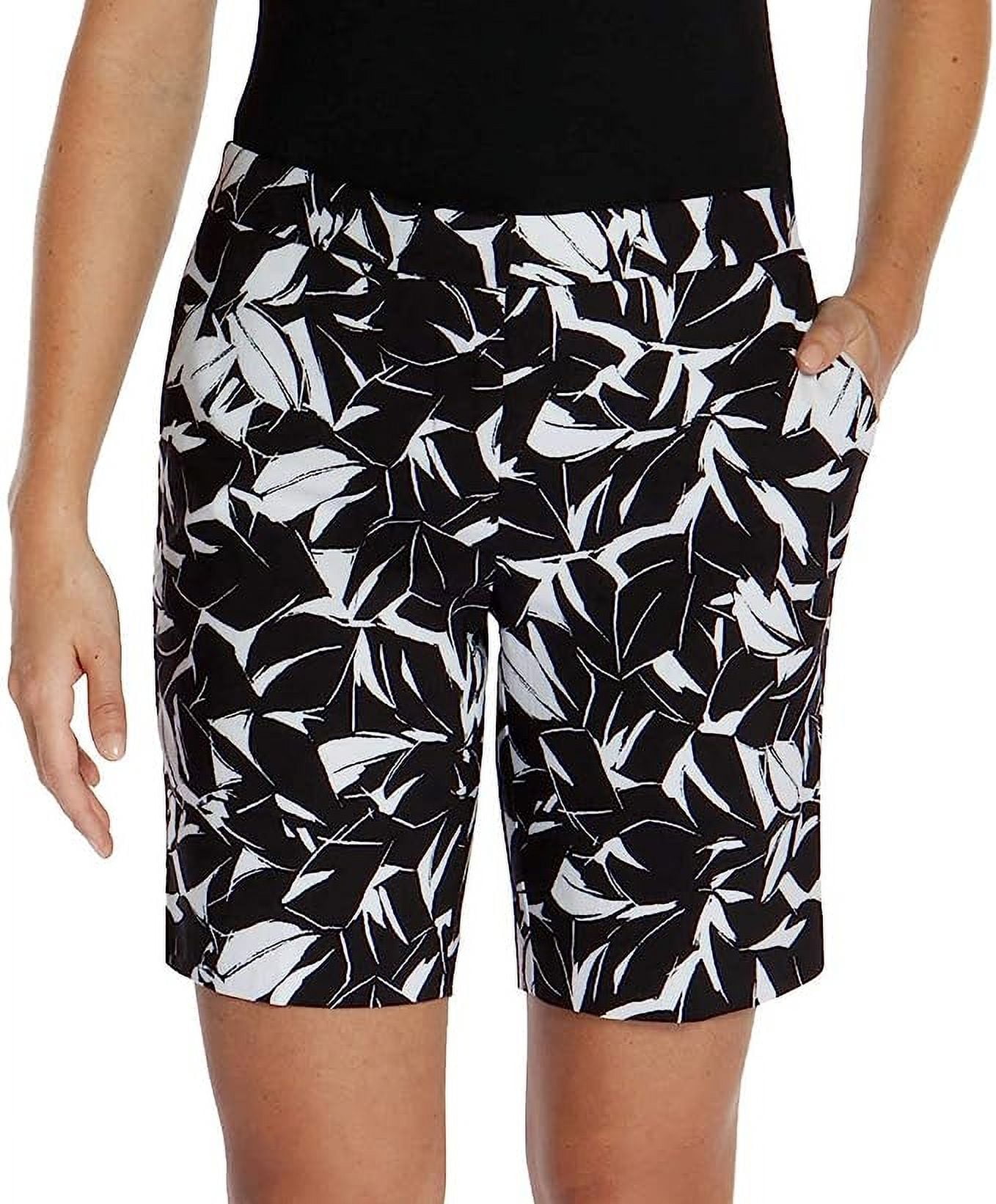 Skort (short-jupe) Femme Mario Serrani Noir Et Blanc Floral - Taille L, Neuf Sans étiquettes