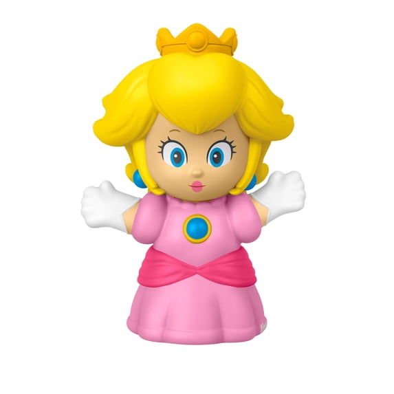 Fisher-Price Little People My Mario Princess Peach Character Figure for Toddlers, 1 Toy