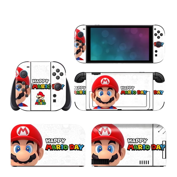 Mario Skin | Compatible with Nintendo Switch 2 | Cute Anime Vinyl Wrap Decal Cover | Pastel Cozy Gamer Accessory | Full Console Sticker Protective Cover