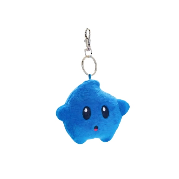 Mario Star Plush Keychain – Colorful Galaxy Game Star Stuffed Animal Clip-Ons – Cute Star Backpack Charms for Gaming Fans, Party Favors & School Bag Decor