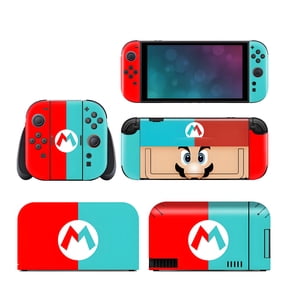 Mario Switch 2 Skin Full Set Protective Vinyl Decal Stickers for Switch 2 Console, Joycons, Handle Grips & Dock | No Residue, Anti-Scratch