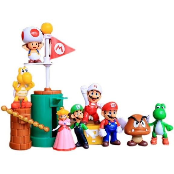 Mario Toys,Super Mary Action Figures Toys,Mario CharactersMario Bros Princess, Turtle 12 Pack