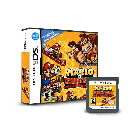 Restored Mario vs Donkey Kong Mini-Land Mayhem, Nintendo DS, Puzzle Game, Parental Controls