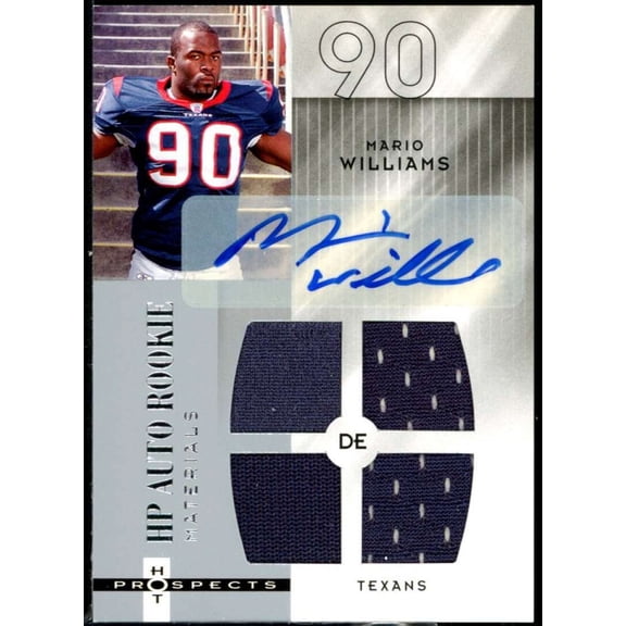Mario Williams JSY AU Rookie Card 2006 Hot Prospects #214