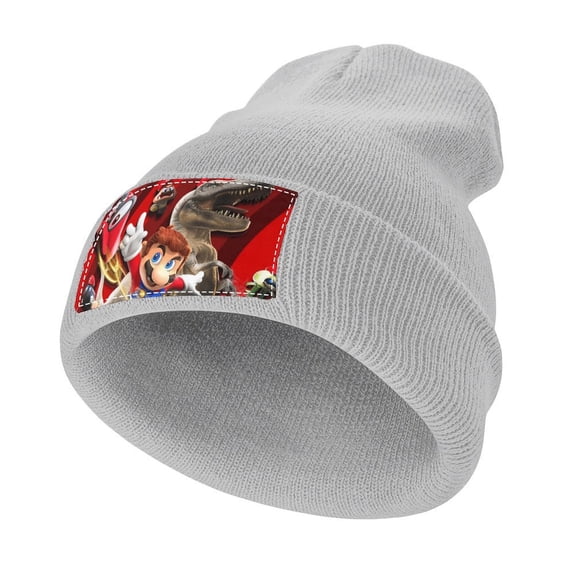 Mario Winter Beanie Hats for Men Women, Warm Cozy Knitted Cuffed Skull Cap