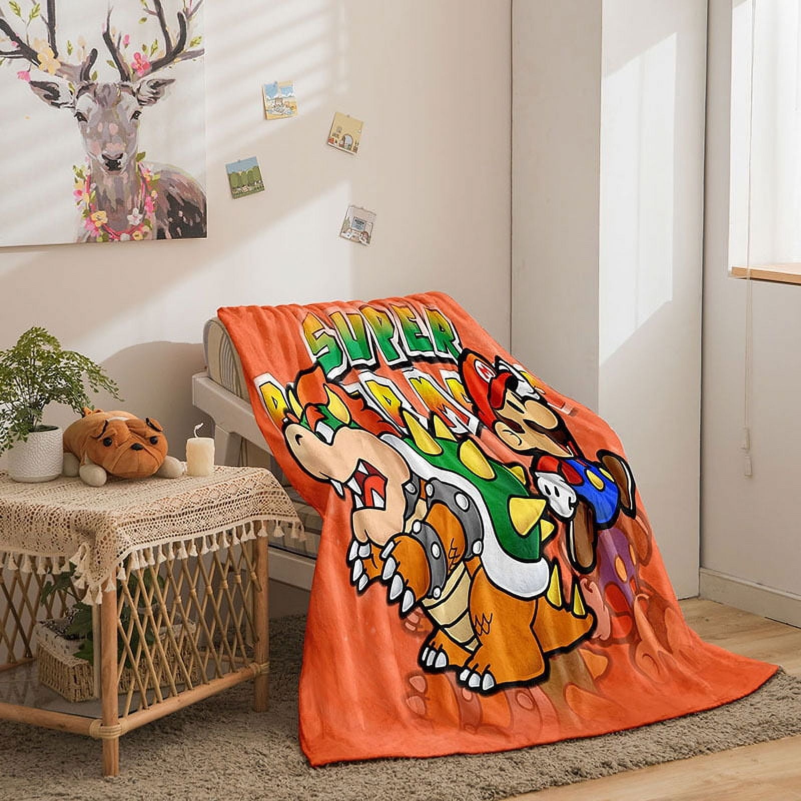 Mario flannel blanket sofa blanket office lunch break blanket