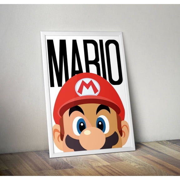 Mario poster print – Vector graphics, 8x12 UNFRAMED