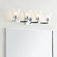 thumbnail image 1 of JONATHAN Y Marion 28.5" 4-Light Hurricane Metal/Seeded Glass LED Vanity Light, Chrome, 1 of 7
