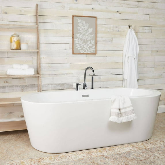 Marion 70 Inch Acrylic Double Ended Freestanding Tub Package