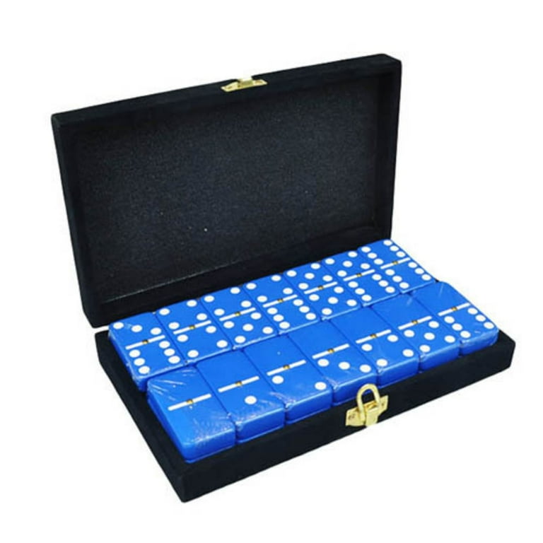 Marion & Co. Domino Double Six Blue Jumbo Tournament Domino