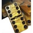 thumbnail image 1 of Marion & Co. Double Six Gold Jumbo Tournament Domino in Elegant Velvet Bag with Spinners, 1 of 2