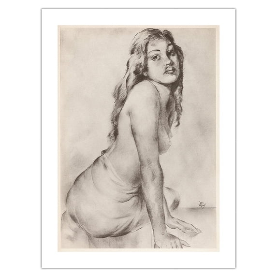 Marion Hawaiian Girl - Book Etchings & Drawings of Hawaiians - Vintage Drypoint Etching by John Melville Kelly c.1940s - Fine Art Matte Paper Print (Unframed) 18x24in