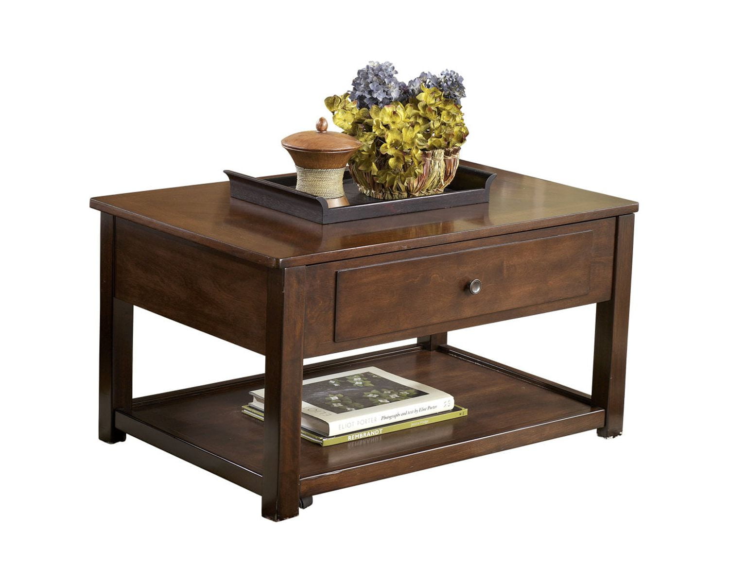 Ashley T477-9 Marion Lift Top Cocktail Table - Dark Brown