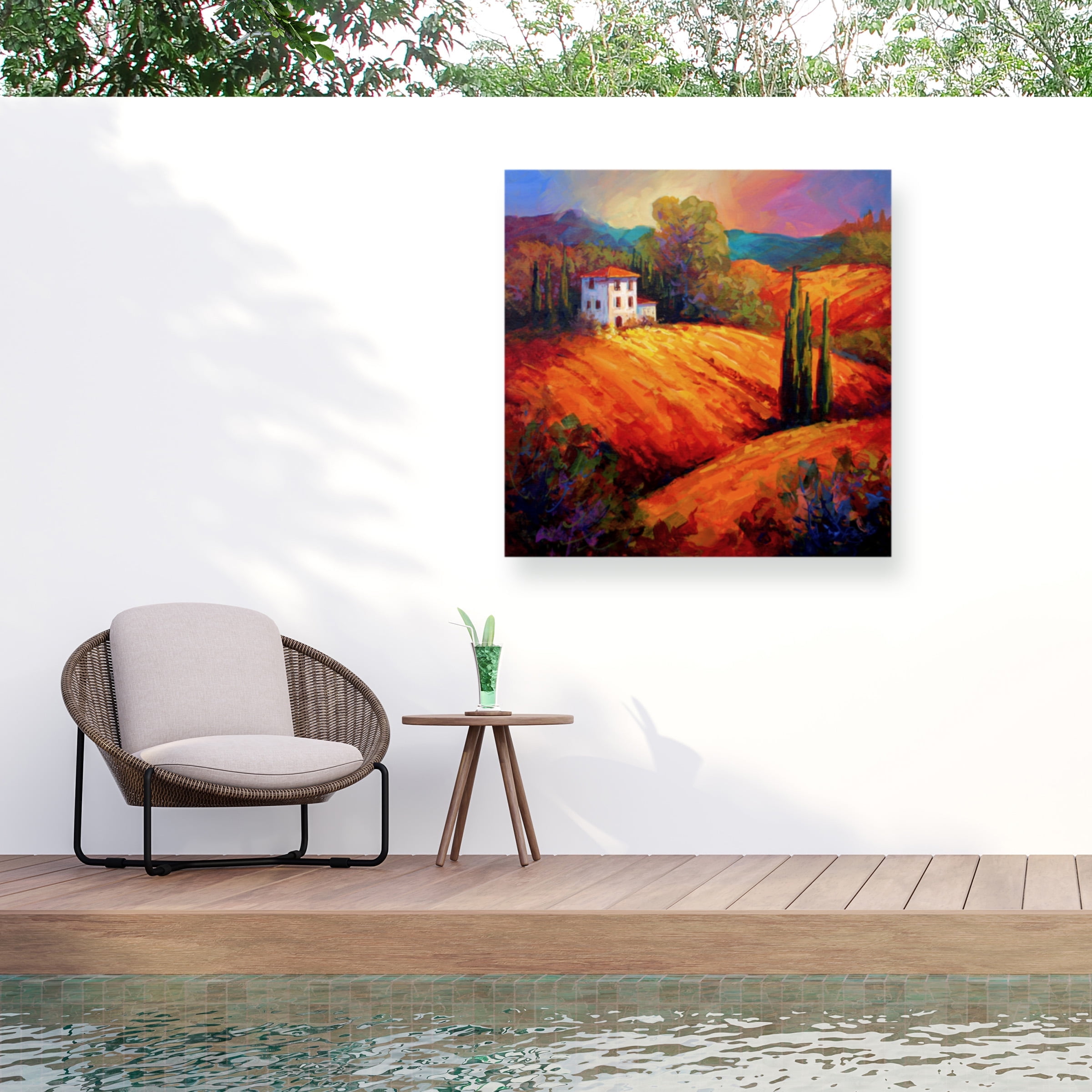 Marion Rose 'Tuscan Villa Evening' Outdoor Canvas