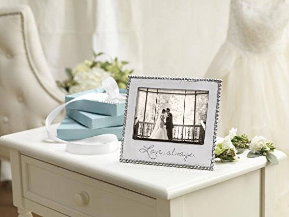 Mariposa 'Our Wedding Day' Engraved 5x7 Picture Frame - Silver, Recycled Aluminum, Gift Boxed
