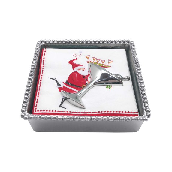 Mariposa Holiday Cocktail Beaded Napkin Box - 4213-C
