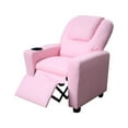 Marisa PU Leather Kids Recliner Chair Pink