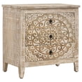 thumbnail image 1 of Mariska 3-drawer Wood Mandala Cabinet Distressed White, 1 of 13