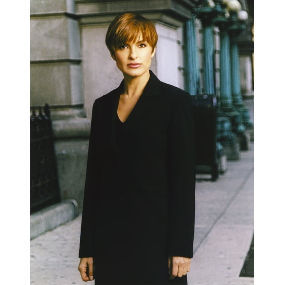 Mariska Hargitay standing in Black Coat Portrait Photo Print (24 x 30)