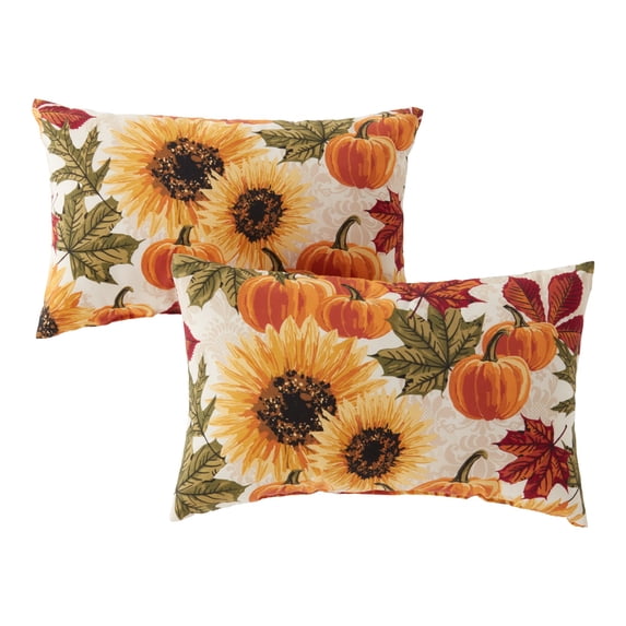 Greendale Home Fashions 19'' x 12'' Reversible Outdoor Throw Pillow, Set of 2, Marisol