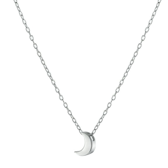 Marisol & Poppy Mini Half Moon Neck in Sterling Silver for Women, Teen