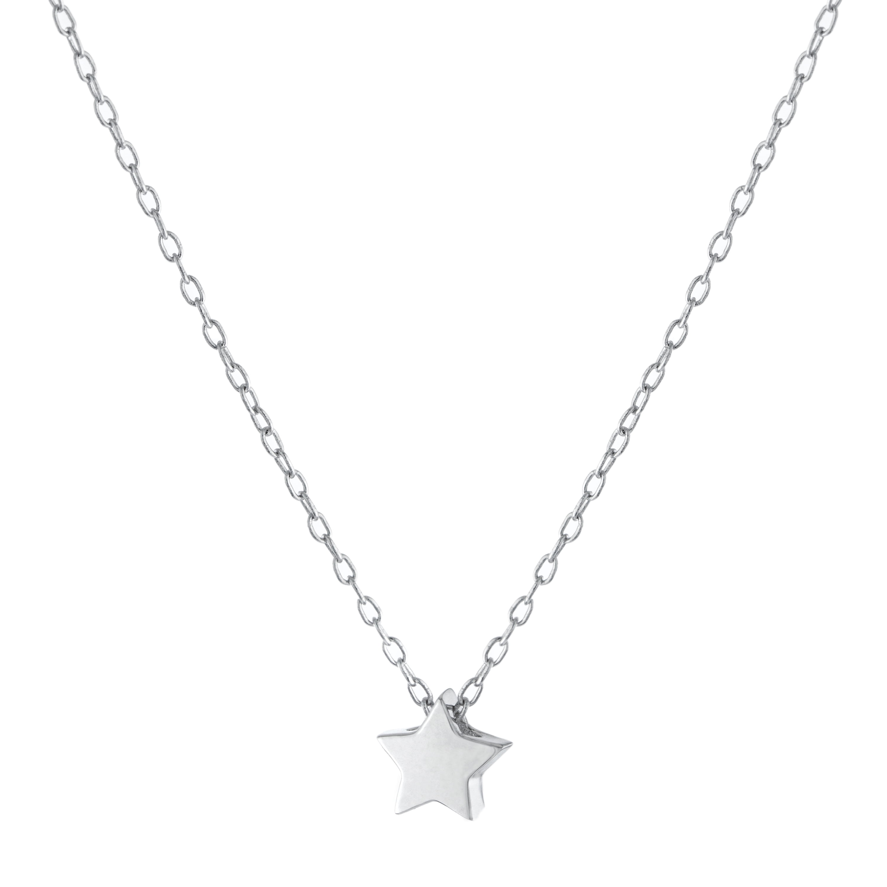 Marisol & Poppy Sterling Silver Mini Star Pendant Necklace For