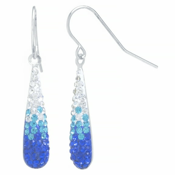 Marisol & Poppy Pave Crystal Earrings in Sterling Silver for Women, Teen.