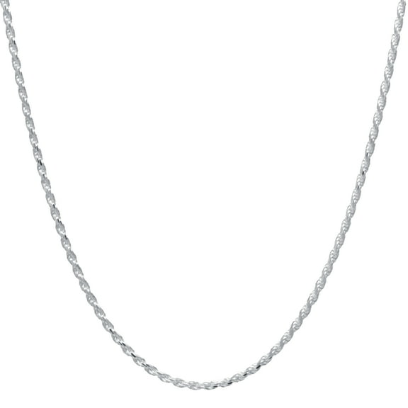 Marisol & Poppy Rope Chain 20" in Sterling Silver Unisex, Adult, Teen