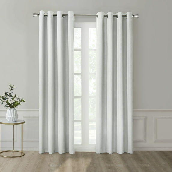 Marissa Blackout Grommet Curtain Panel 52 x 84 in Light Grey