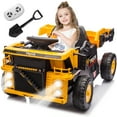 Maritcute 12V Kids' RideOn Dump Truck LED Lights, Electric Dump Bed