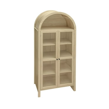 Maritcute 70.28" Tall Arched Kitchen Pantry Cabinet - Modern Farmhouse Style, Adjustable Shelves for Multi-Room Storage