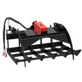 thumbnail image 1 of Maritcute Attachments 48'' Economy Skid Steer Root Grapple Bucket Attachment, 3/8in Thick Steel Frame, Quick Tach Mounting System, 1 of 8