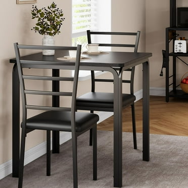 Maritcute Dining Table for 2, Small Table and Chairs Set of 2, Dinette Set for 2, Square Dinner Table Set, 3 Piece Kitchen & Dining Room Sets for Small Space