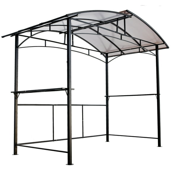Maritcute Metal Grill Gazebo With Side Shelves Heavy-Duty Metal Construction Outdoor Patio Canopy