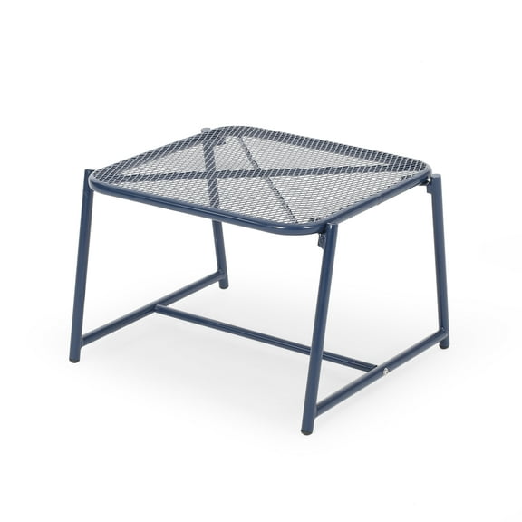 Maritcute Outdoor Side Table Square End Table Sled Base With T-shaped Frame Coffee Table With Mesh Top For Backyard Garden Porch Party