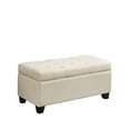 thumbnail image 1 of Maritcute Storage Ottoman, Button-Tufted Ottoman Linen Storage Bench with Safety Close Hinge, Ottoman with Storage for Living Room, Entryway, Hallway, 1 of 9