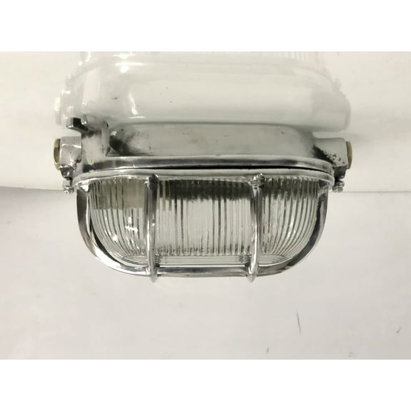 Maritime Antique Style Aluminum Metal Oval Bulkhead Ceiling Wall Light Fixture