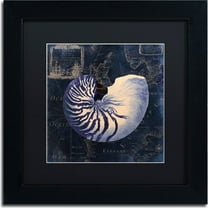 "Maritime Blues V" Canvas Art by Color Bakery, Black Matte, Black Frame