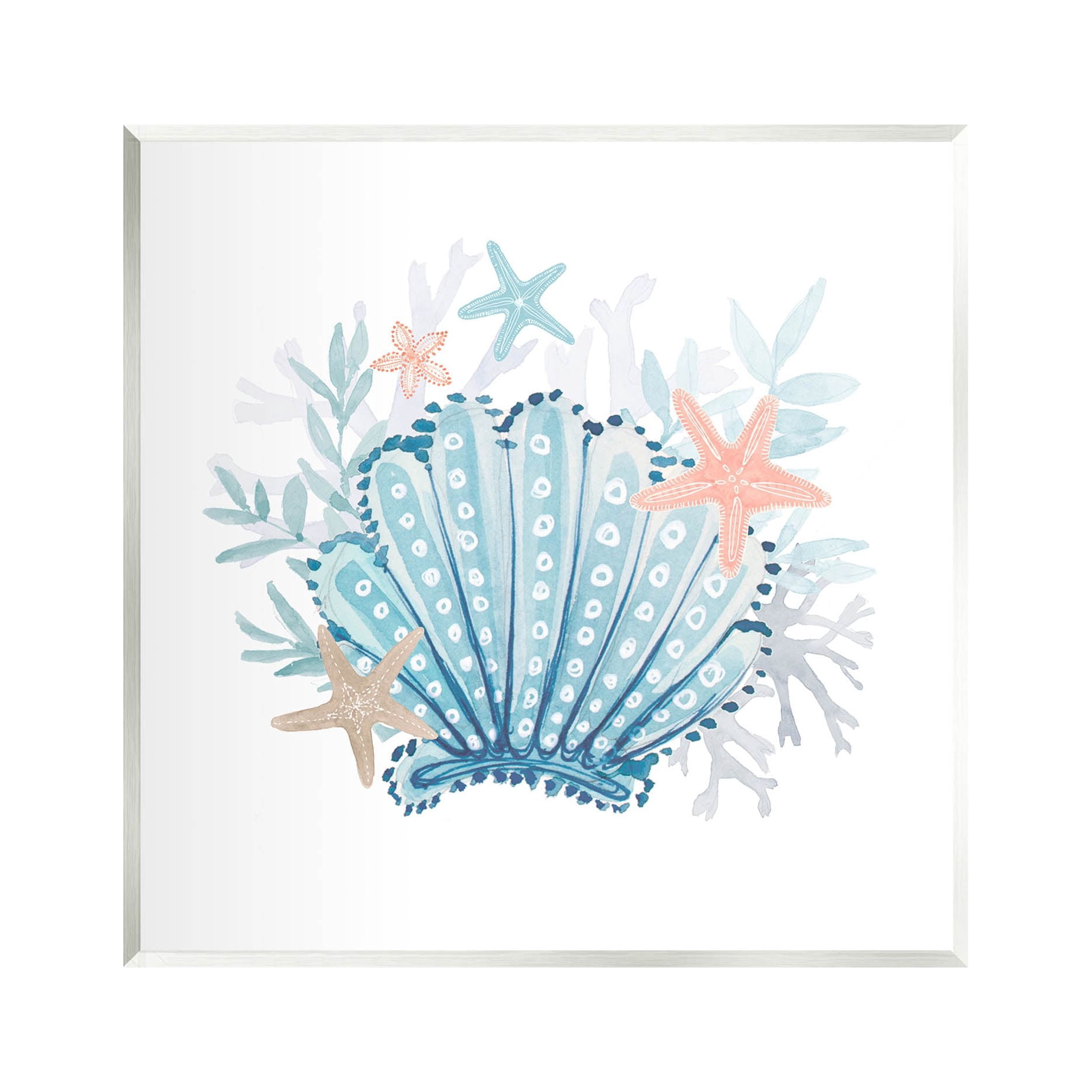Maritime Clamshell Layered Coral Animals & Insects Graphic Art Unframed Art Print Wall Art