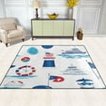 thumbnail image 1 of Maritime Elements Design 80''x58'' Extra Large Plush Memory Foam Rug, Soft, Absorbent, Non Slip, 1 of 7