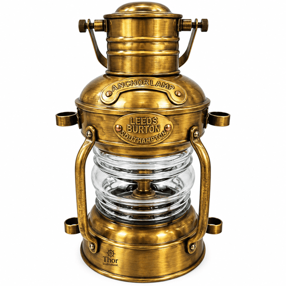 Maritime Nautical Brass Lighthouse Lantern Ship Lamp Oil Lantern Antique Brass Vintage Home Decor Lantern Lamp Vintage Reproduction