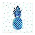 thumbnail image 1 of Maritime Pineapple - Painting Watercolor Tropical Fruit Pattern Geometric Pop Art Unframed Wall Art Print 32 x 32 inches, 1 of 9