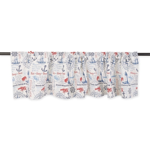 Maritime Printed Window Valance 72x14