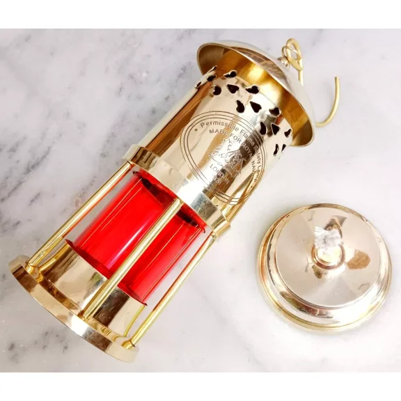 Maritime Ship Lantern handmade vintage Antique Brass Minor Oil Lamp Home Decor.