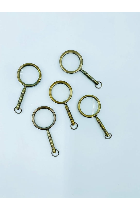 Brass Handle Magnifying Glass Key chain Lot Of 50 Pendent Magnifier Best gift