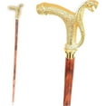 thumbnail image 1 of Maritime Treasures Handmade Walking Stick Brass Snake Handle Wooden Cane 36" Rosewood Stylish Derby Gift Idea Grand Father Mother in Law Grandpa Grandma Gifts, 1 of 2