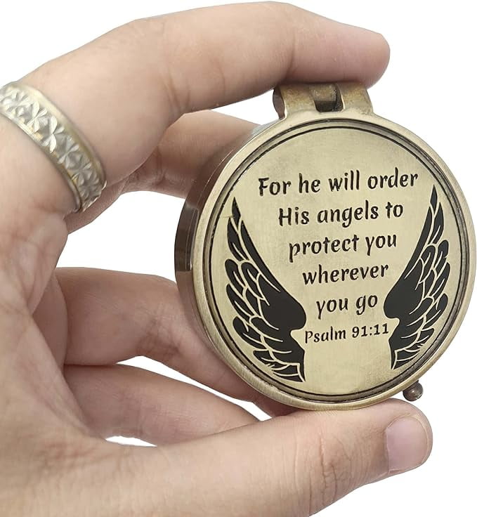 Brass Compass Custom Engraving Graduation Birthday Confirmation Anniversary | Wood & Weave