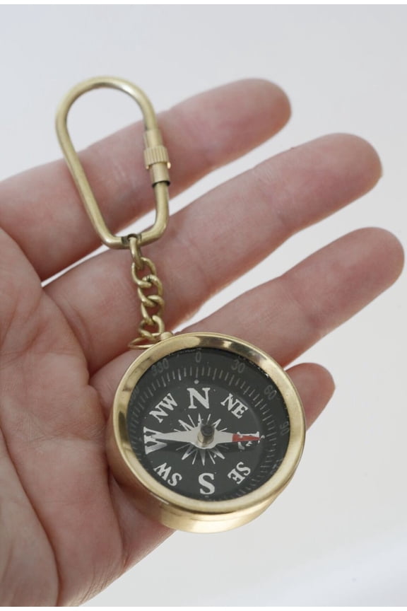 Personalized Brass Compass Keychain,Personalized Keychain,Custom Keychain,coordinates keychain longitude latitude keychain