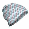 thumbnail image 1 of Maritime Unisex Beanie, Steering Wheel Stripes, Hiking Outdoors, Baby Blue and Pale Pink, by Ambesonne, 1 of 1